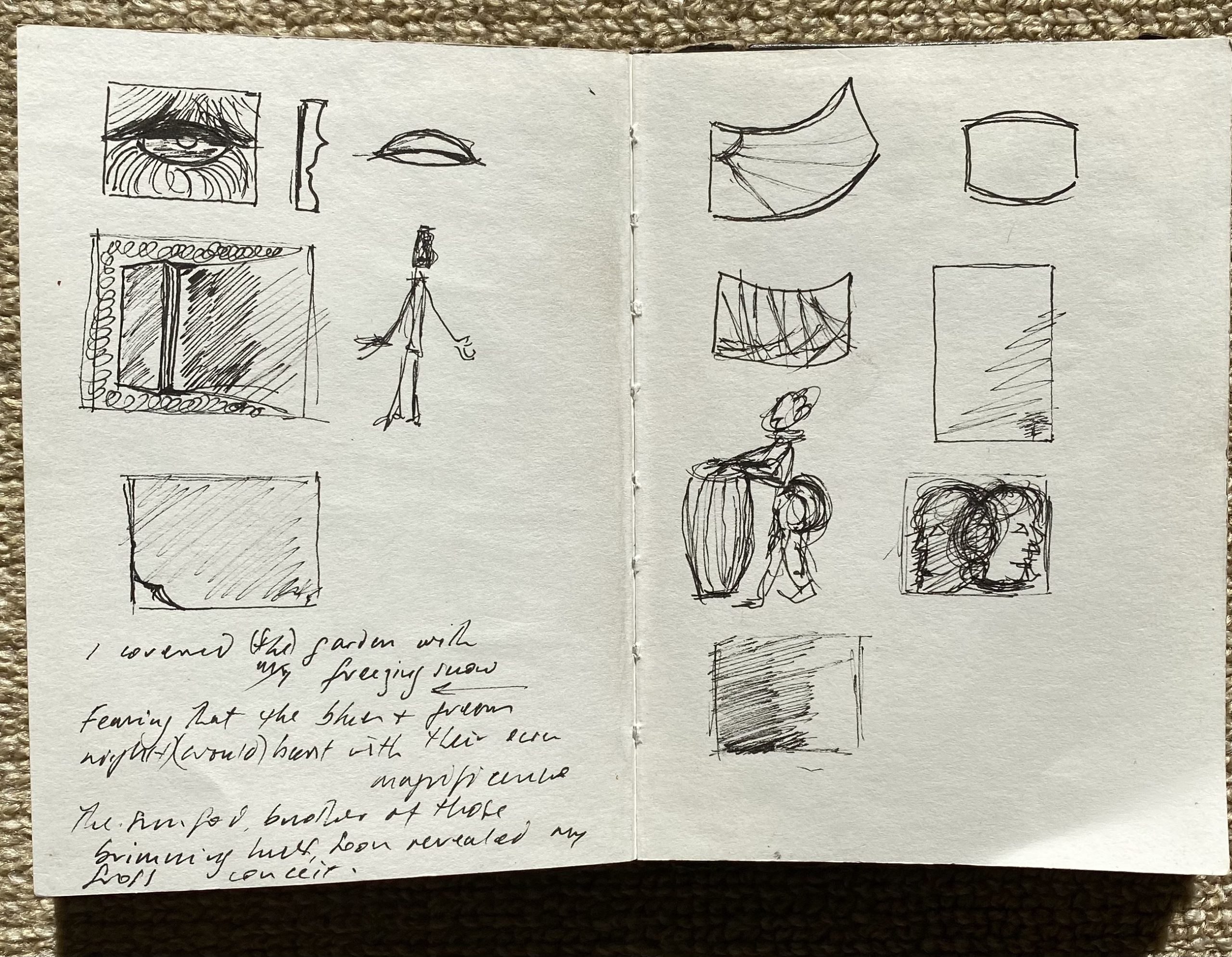 A sketchbook. The artist’s laboratory